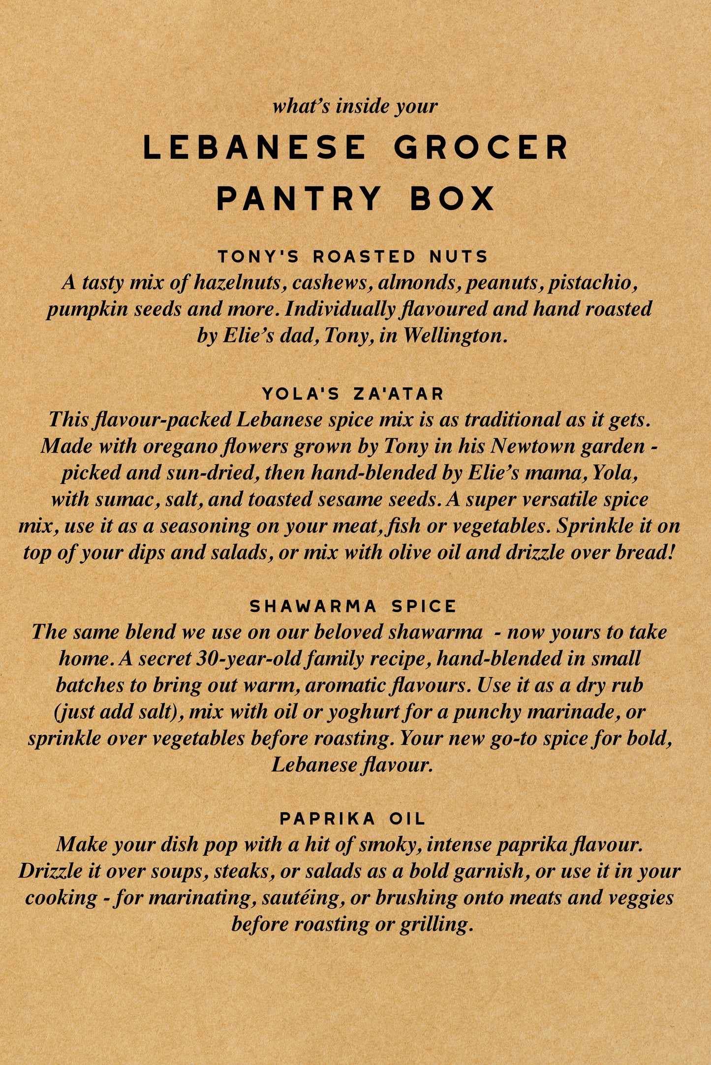 Lebanese Grocer Pantry Box
